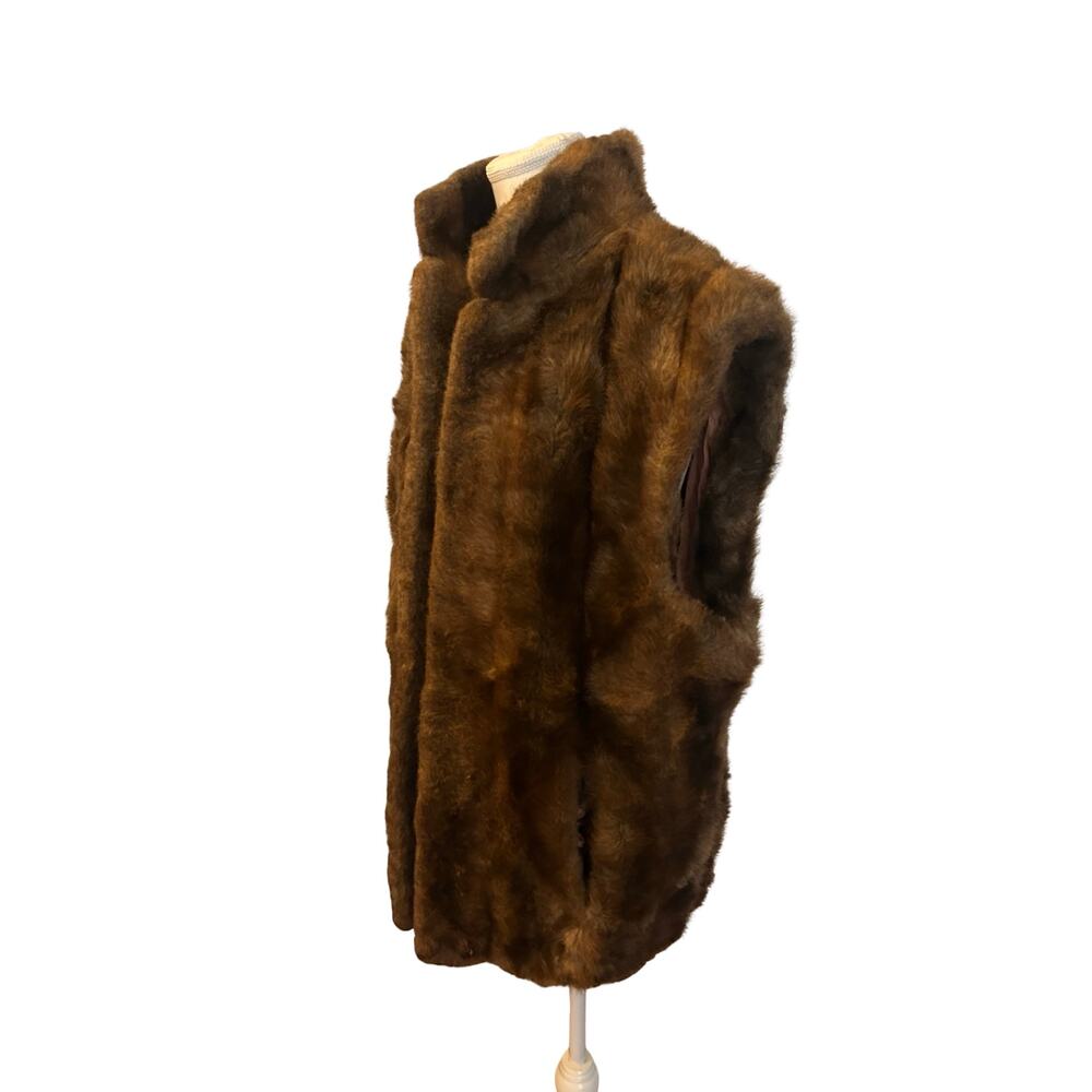 70s Vintage Komitor Faux Fur Vest Made in USA - Picture 9 of 9